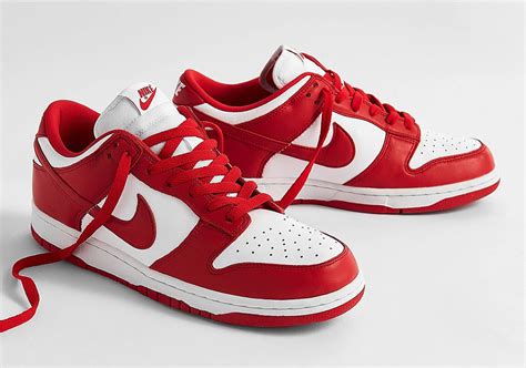 nike dunk rood wit|Nike dunk low red.